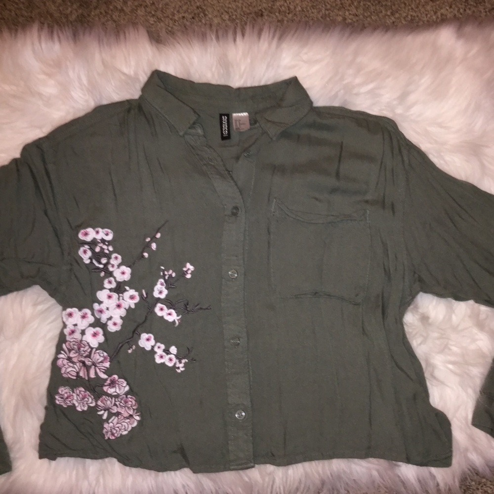 Olive Long Sleeve Top